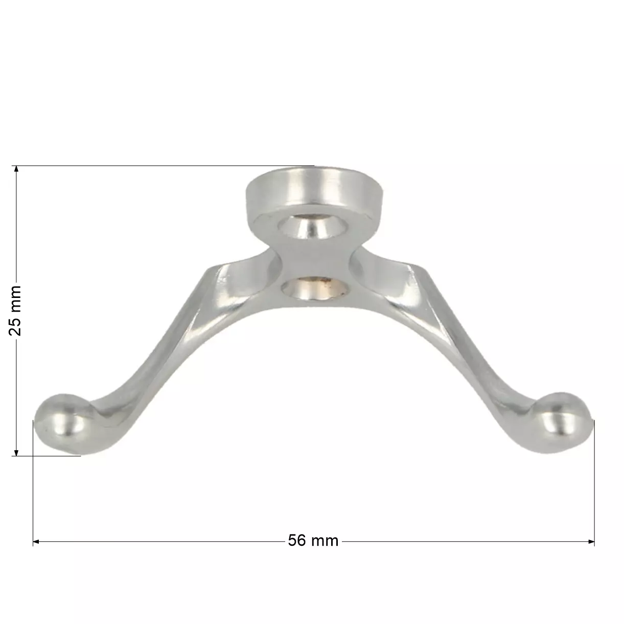 Haczyk ubraniowy podwójny aluminium - 6