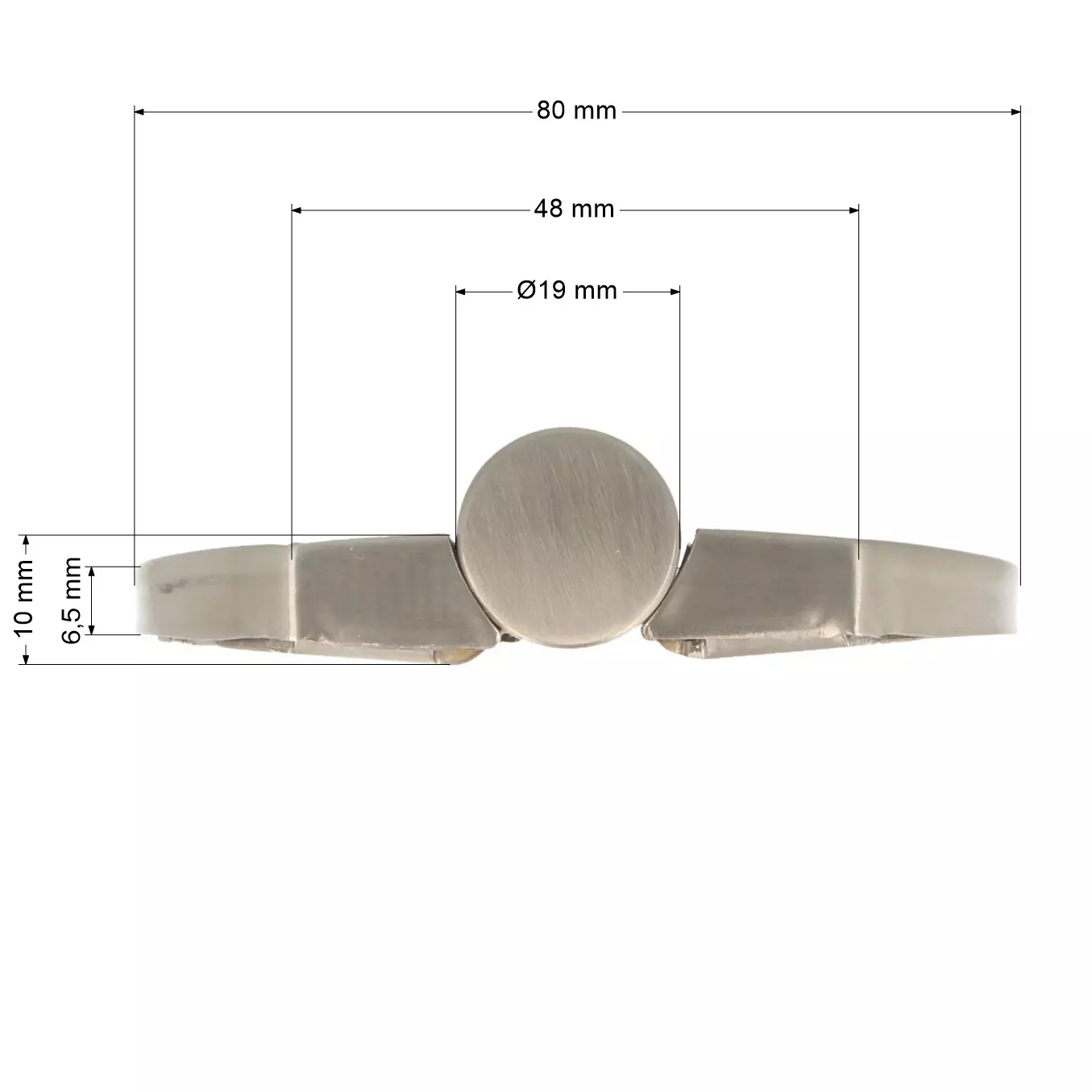 Zawias samodomykający ZnAl 73x80mm lewy owalny - 7