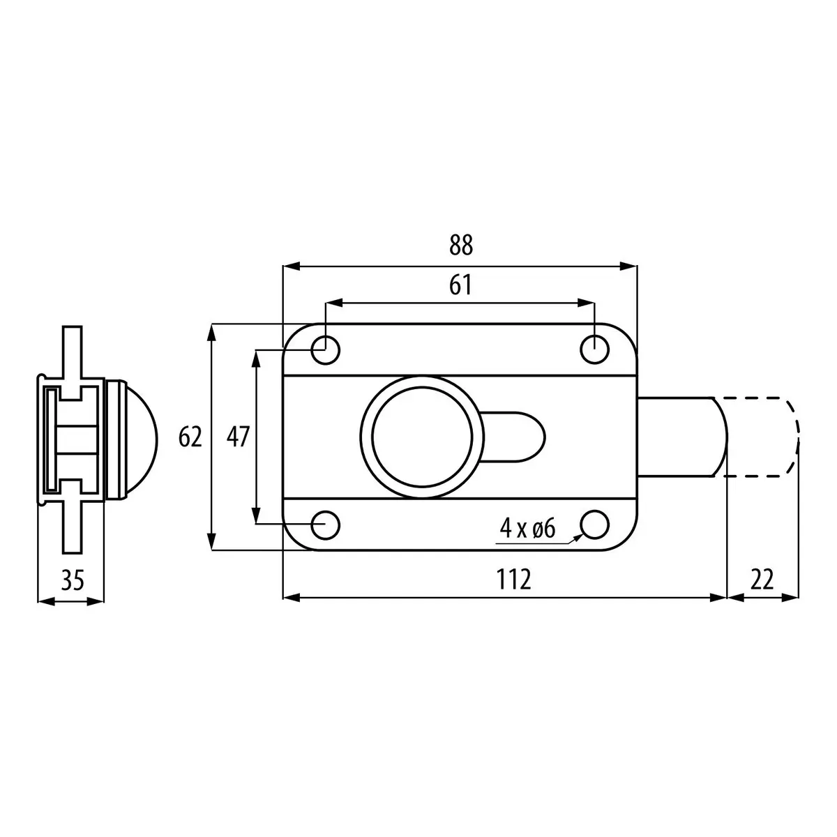 Zamek 12-18mm aluminium - 3