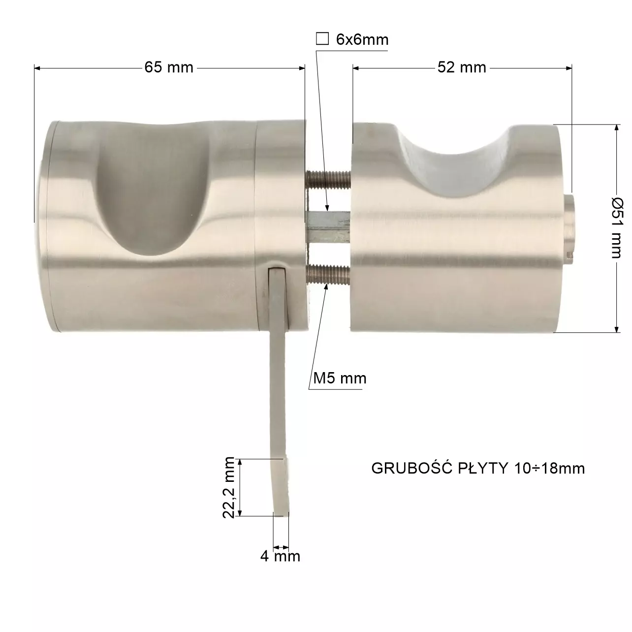Zamek z ryglem 10-18mm - 6