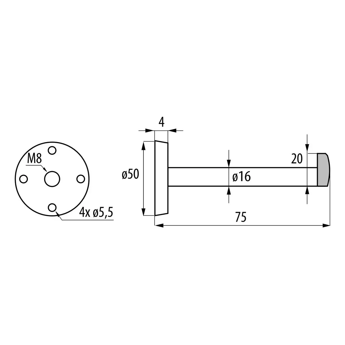 Haczyk ubraniowy z odbojnikiem - 3
