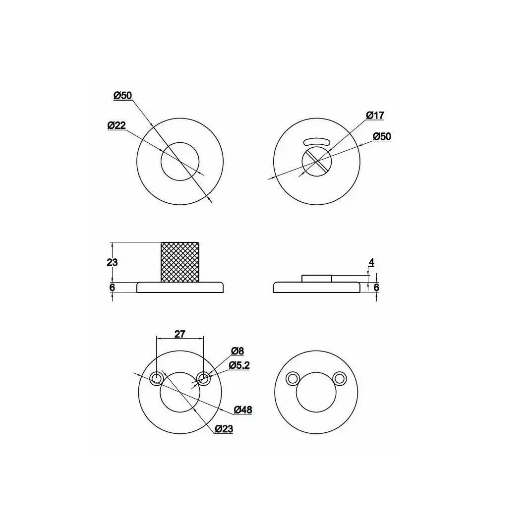 Rozeta podklamkowa Nivo z indykatorem SS-304 złoty - 5