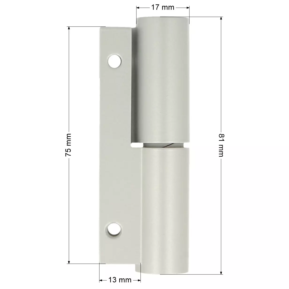 Zawias samodomykający aluminium lewy do płyty 12mm - 5