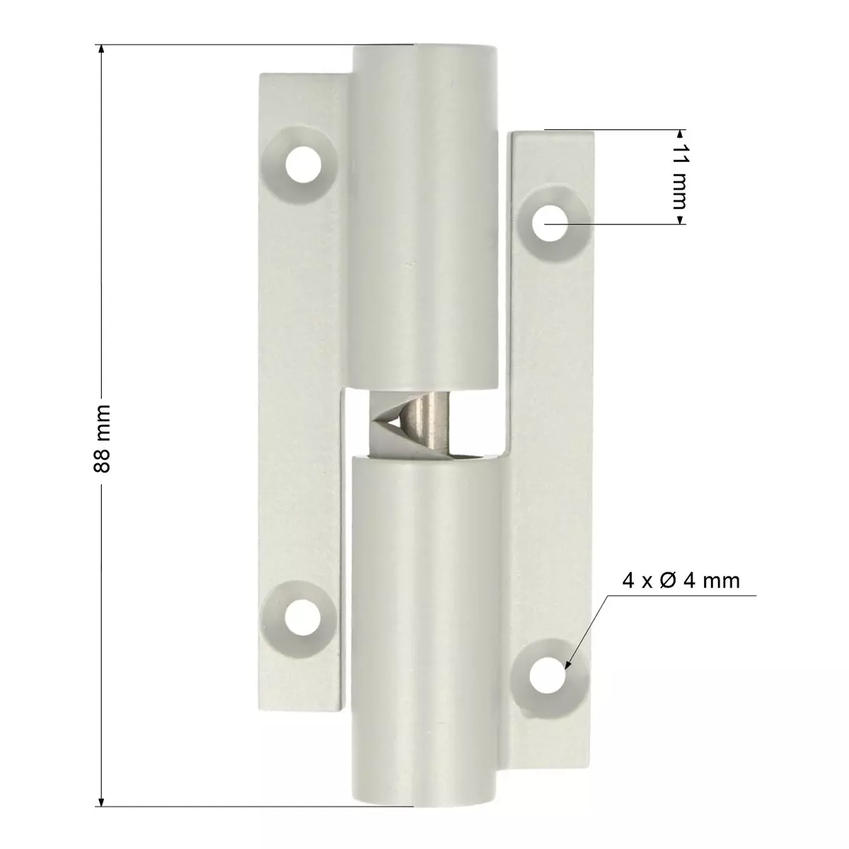 Zawias samodomykający aluminium lewy do płyty 12mm - 6