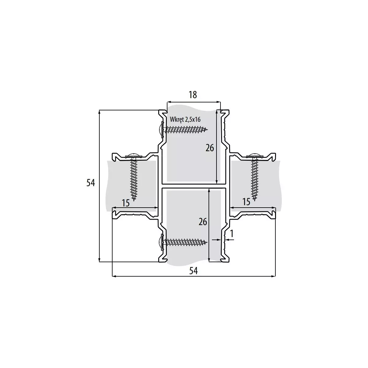 Profil Krzyżowy K04 3m - 3
