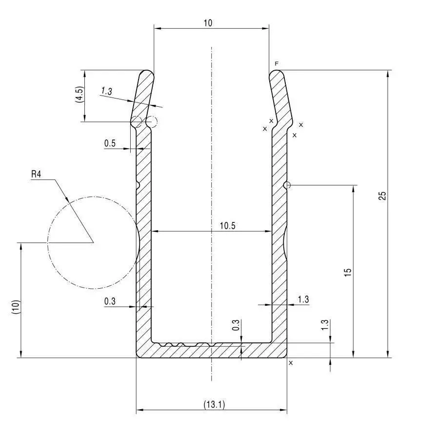 Profil Ceownik 2m 10mm z przetłoczeniem srebrny - 3