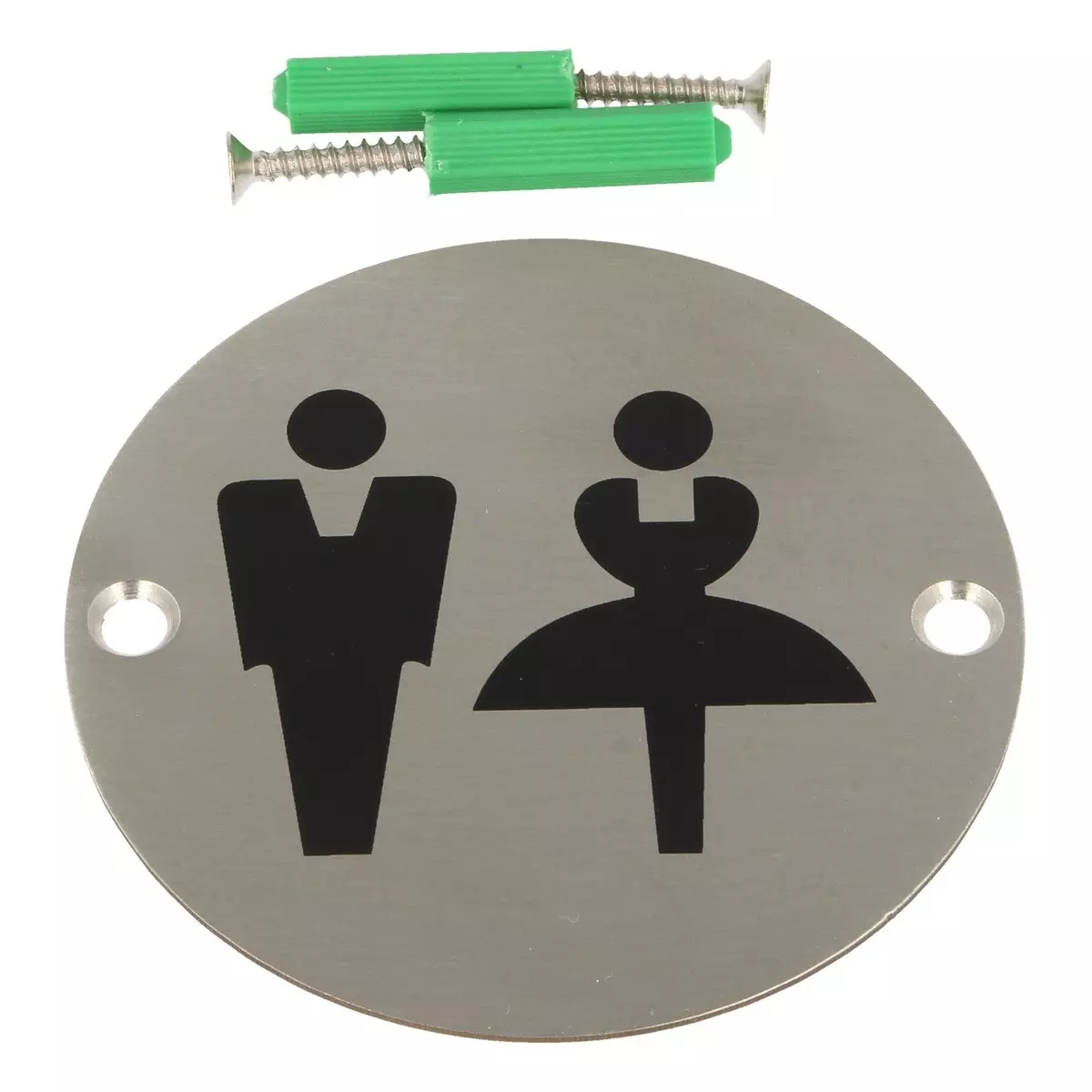 Piktogram tabliczka na drzwi toalety SS304 z otworami WC