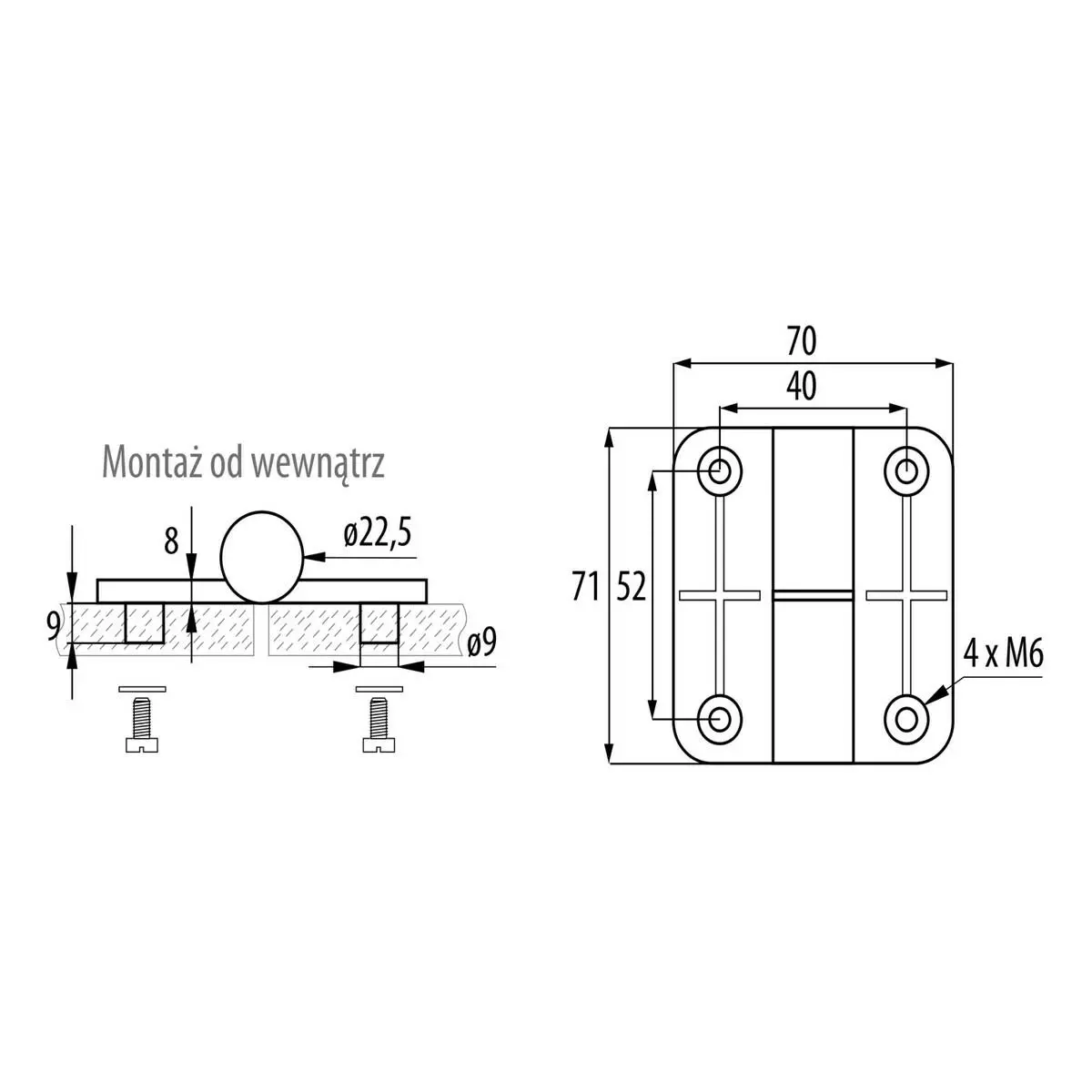 Okucia 18mm prawe zestaw - 11