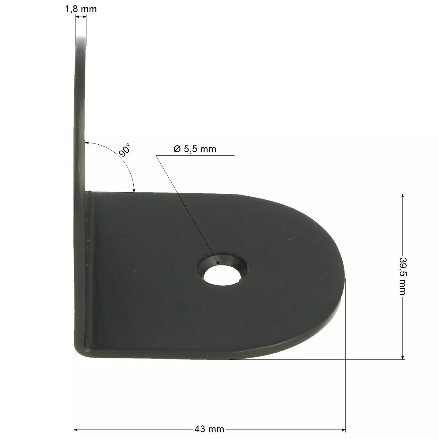 Okucia 10-13mm 304 czarny zestaw - 10