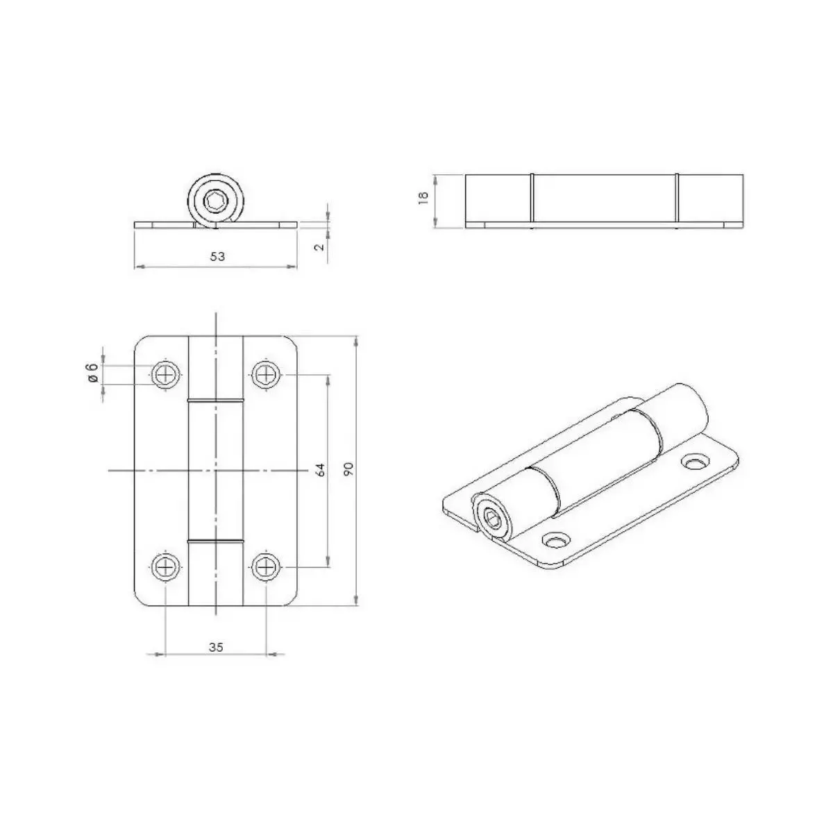 Okucia 10-13mm 304 czarny zestaw - 6