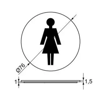 Piktogram tabliczka na drzwi toalety sam. WC Męskie - 2
