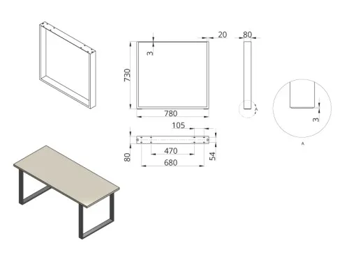 Noga DN-970A (80x20) D780xH730 P41 STELARIS - 2