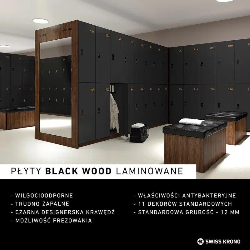 Swiss Krono płyty BLACK WOOD inspiracje projektowe
